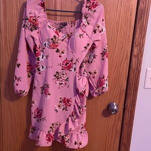 Lily Rose Pink Floral Mini Dress